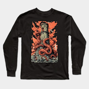 Eldritch Illumination - Lovecraftian Lighthouse Long Sleeve T-Shirt